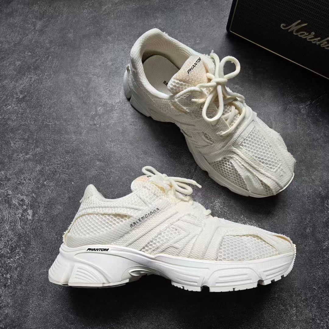 Balenciaga Balenciaga Distressed White Lowtop Sneakers 41 Men Size US 8.5 / EU 41-42 - 6 Thumbnail