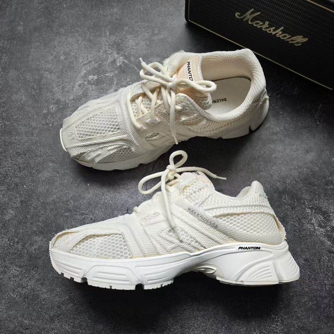 Balenciaga Balenciaga Distressed White Lowtop Sneakers 41 Men Size US 8.5 / EU 41-42 - 3 Thumbnail