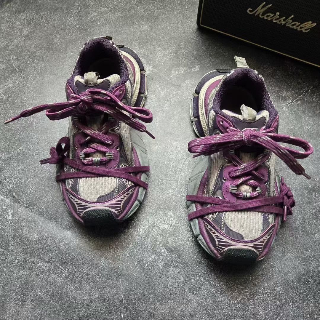 Balenciaga Balenciaga Purple Lowtop Sneakers XXXL Women Size US 8 / IT 38 - 2 Thumbnail