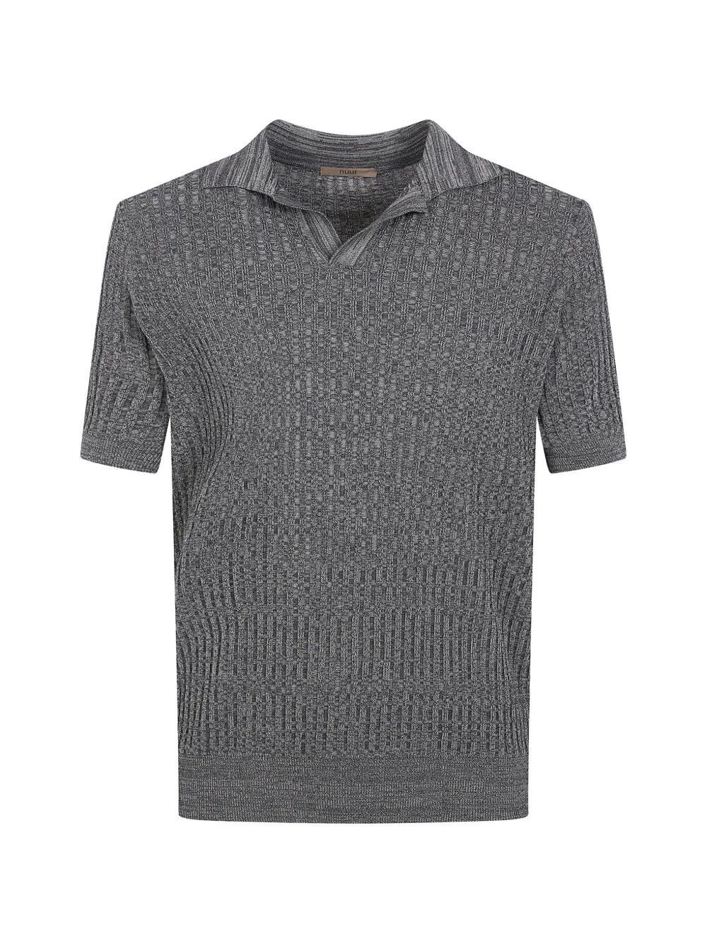 Nuur SHORT SLEEVED POLO NECK MOULINE T-SHIRT Size US M / EU 48-50 / 2 - 4 Thumbnail
