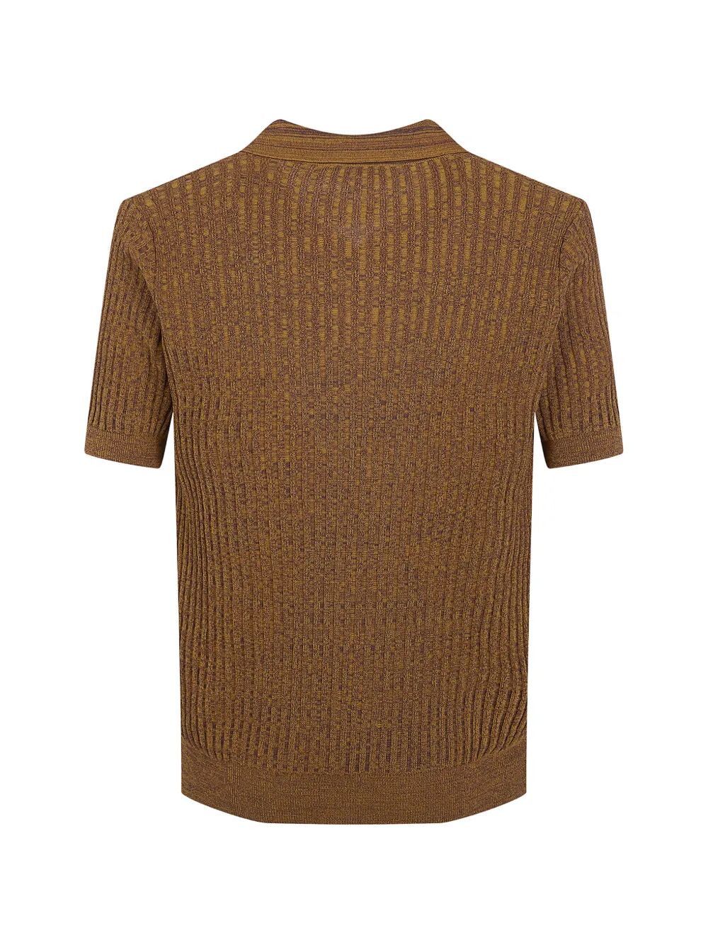 Nuur SHORT SLEEVED POLO NECK MOULINE T-SHIRT Size US XXL / EU 58 / 5 - 5 Thumbnail