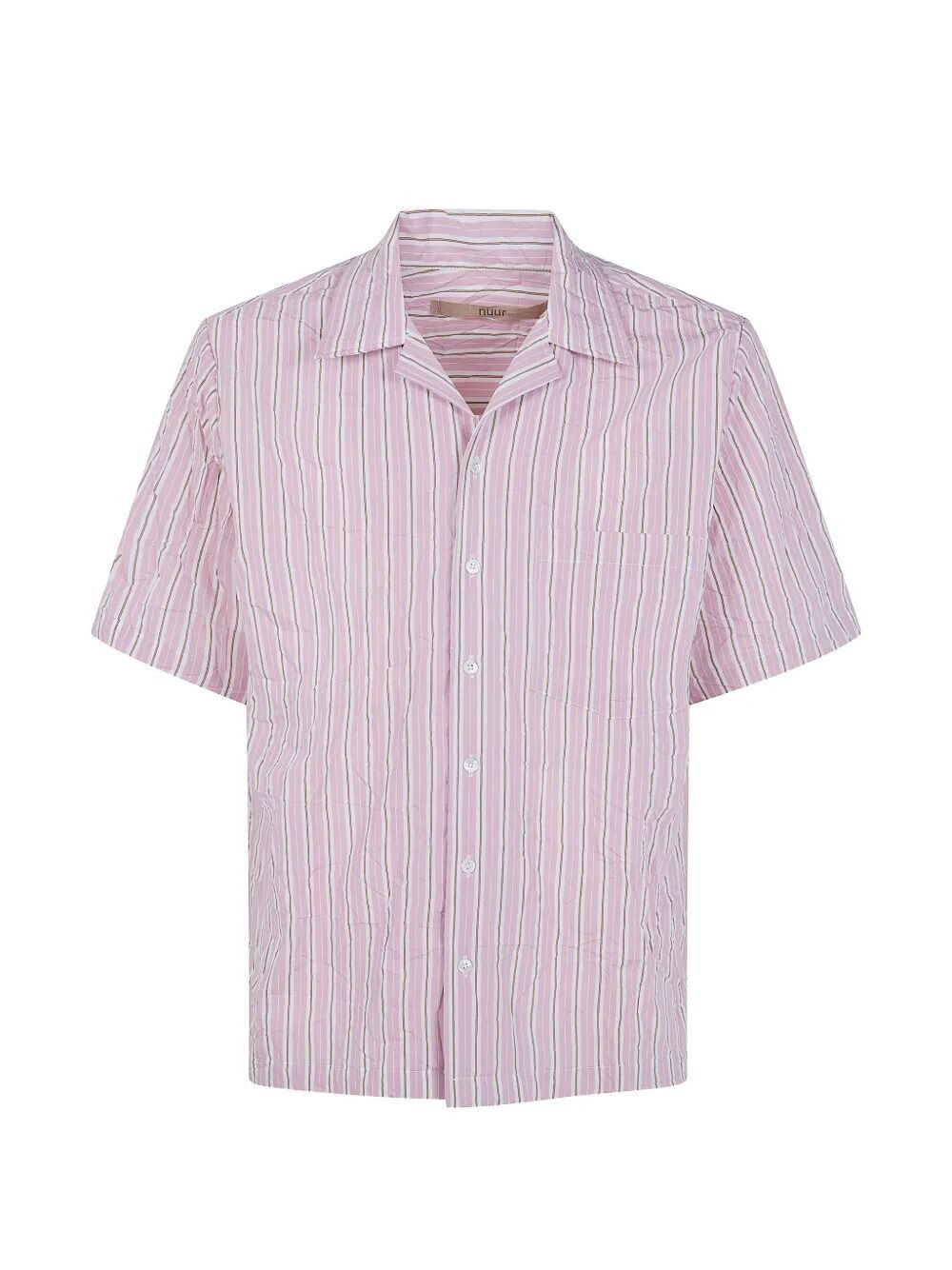 Nuur STRIPED SHORT SLEEVED BOWLING SHIRT Size US XL / EU 56 / 4 - 4 Thumbnail