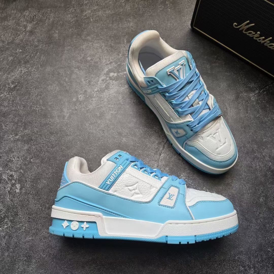 Balenciaga Balenciaga Training Blue Lowtop Sneakers 37 Women Size US 6.5 / IT 36.5 - 5 Thumbnail