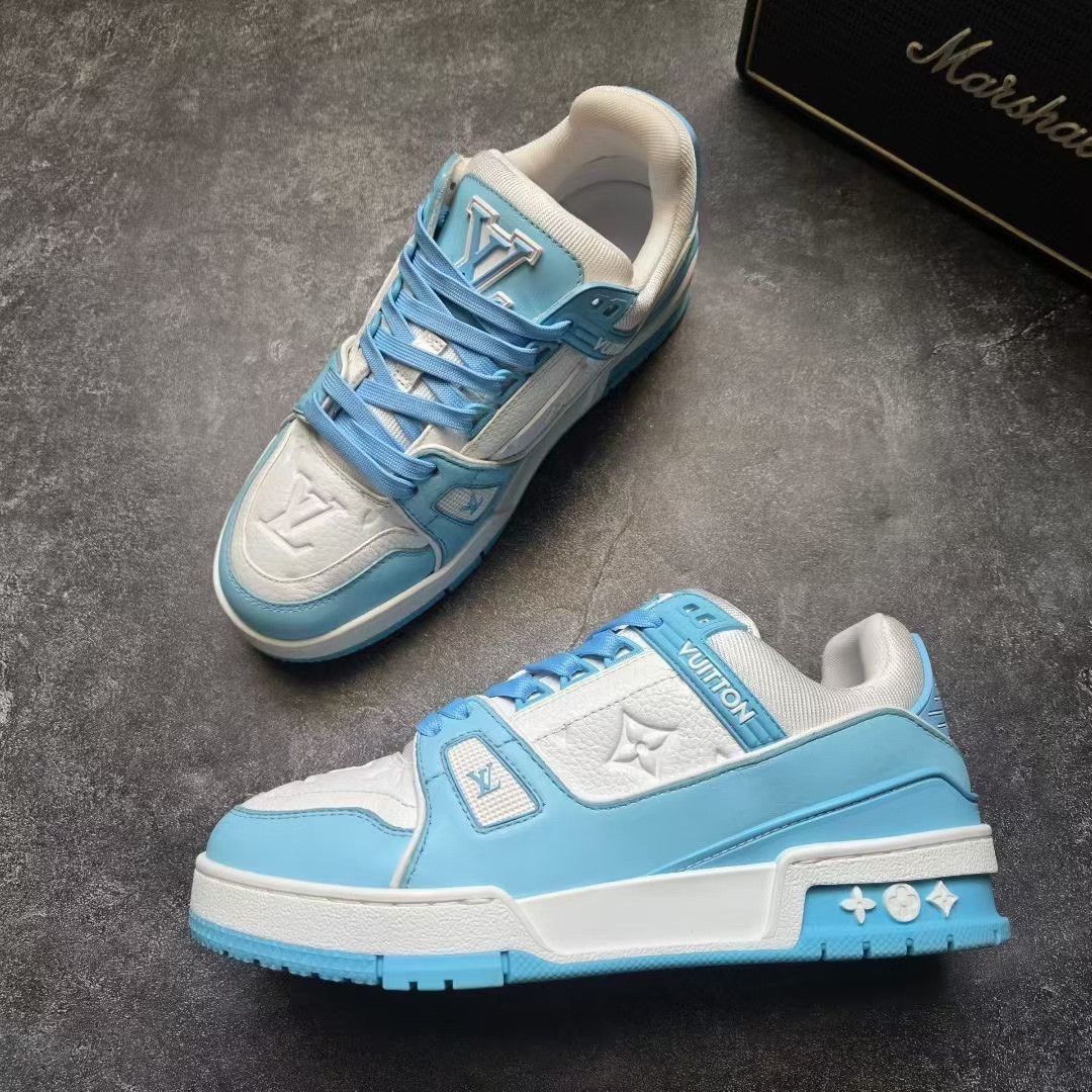 Balenciaga Balenciaga Training Blue Lowtop Sneakers 37 Women Size US 6.5 / IT 36.5 - 3 Thumbnail
