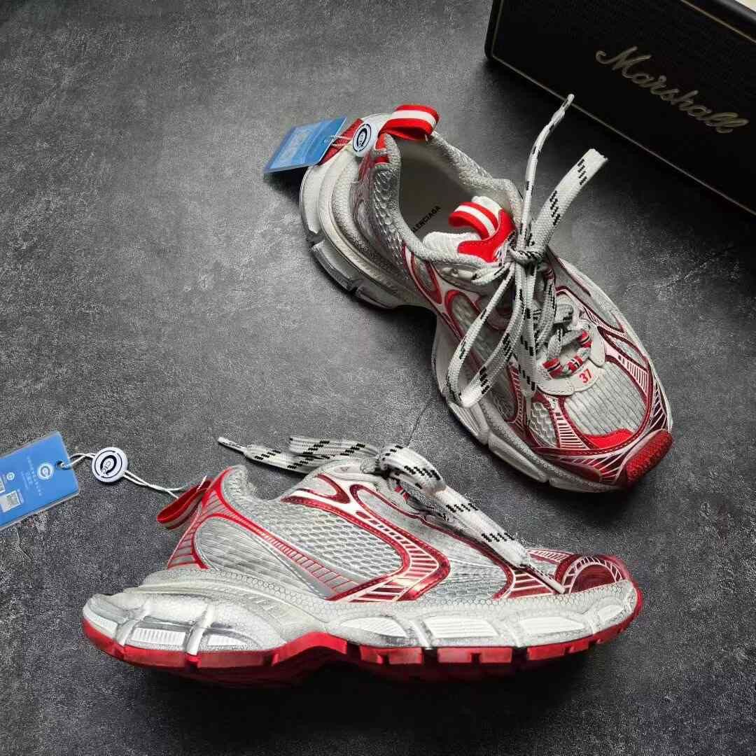 Balenciaga Balenciaga Distressed Red Lowtop Sneakers XXXL Women Size US 8 / IT 38 - 6 Thumbnail