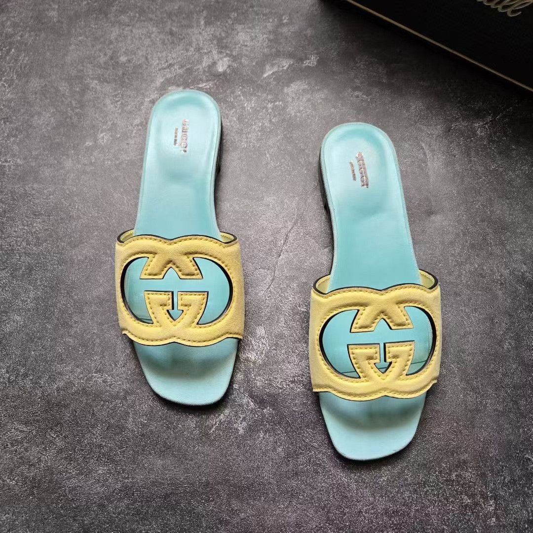 Gucci Gucci Yellow Sandals 38 Women Size US 7.5 / IT 37.5 - 2 Thumbnail