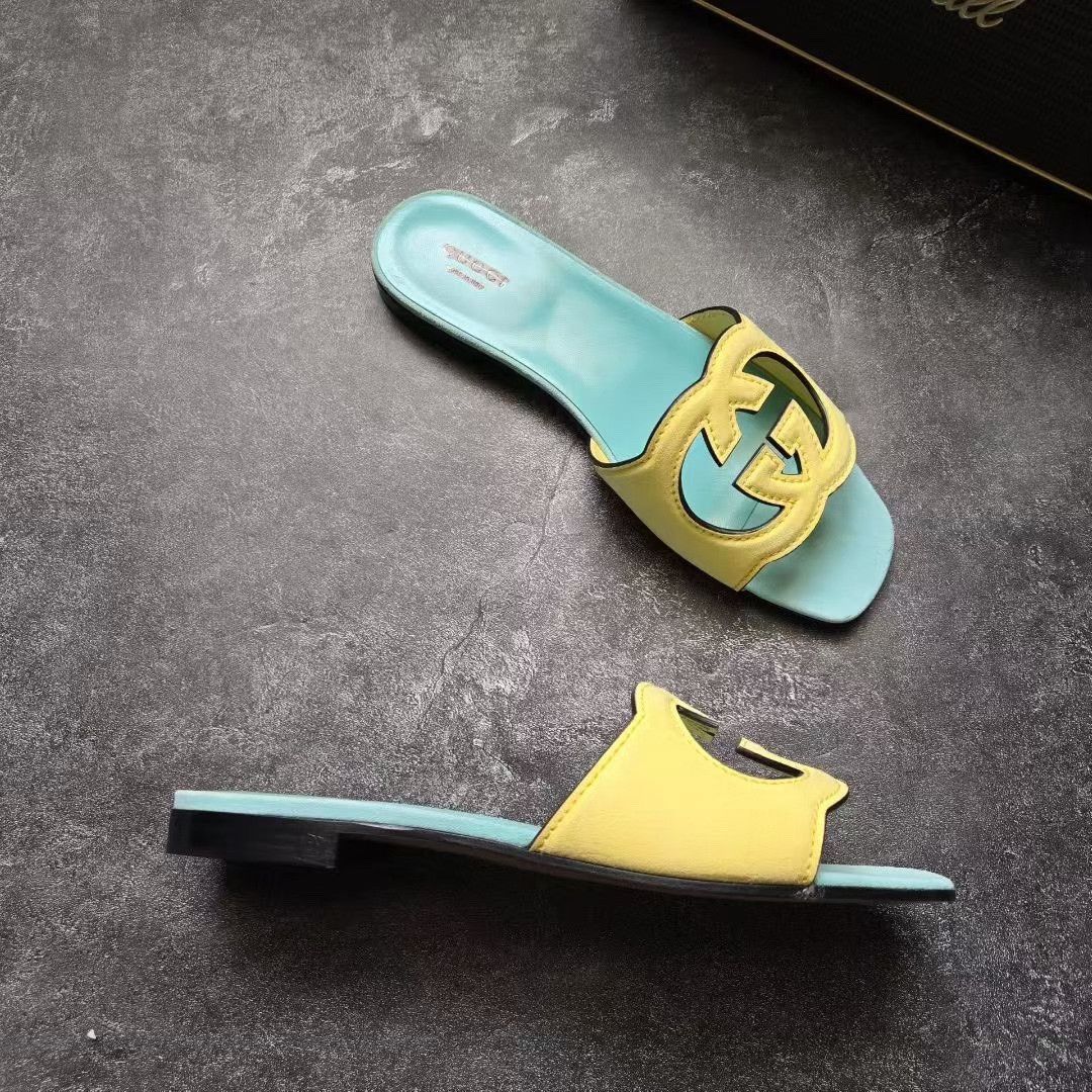 Gucci Gucci Yellow Sandals 38 Women Size US 7.5 / IT 37.5 - 4 Thumbnail