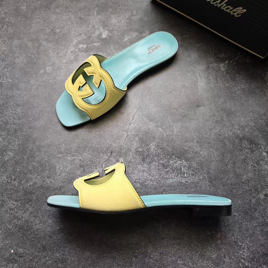 Gucci Gucci Yellow Sandals 38 Women Size US 7.5 / IT 37.5 - 3 Thumbnail