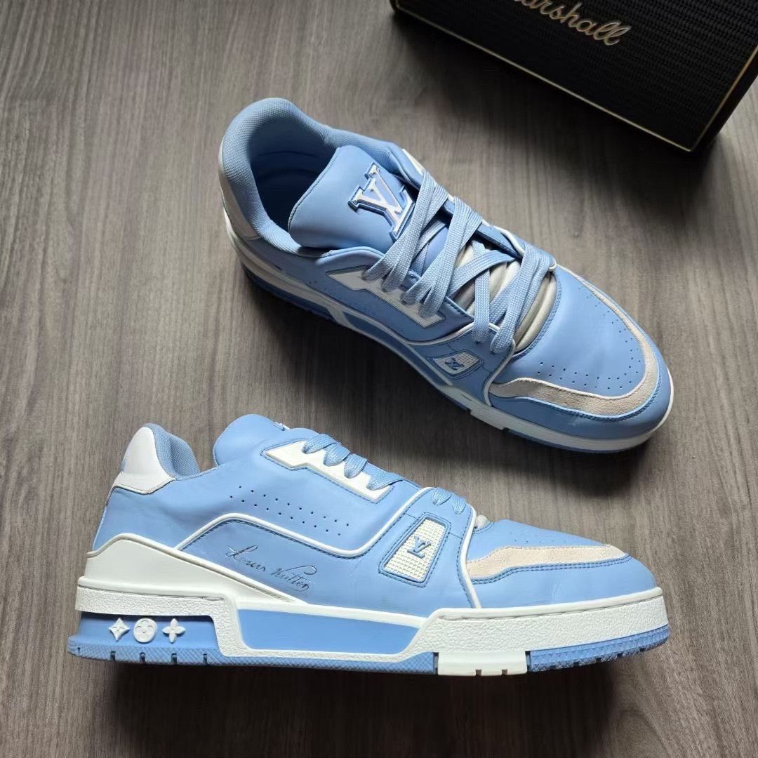 Louis Vuitton Louis Vuitton Training Blue Lowtop Sneakers 8 Men Size US 8 / EU 41 - 3 Thumbnail