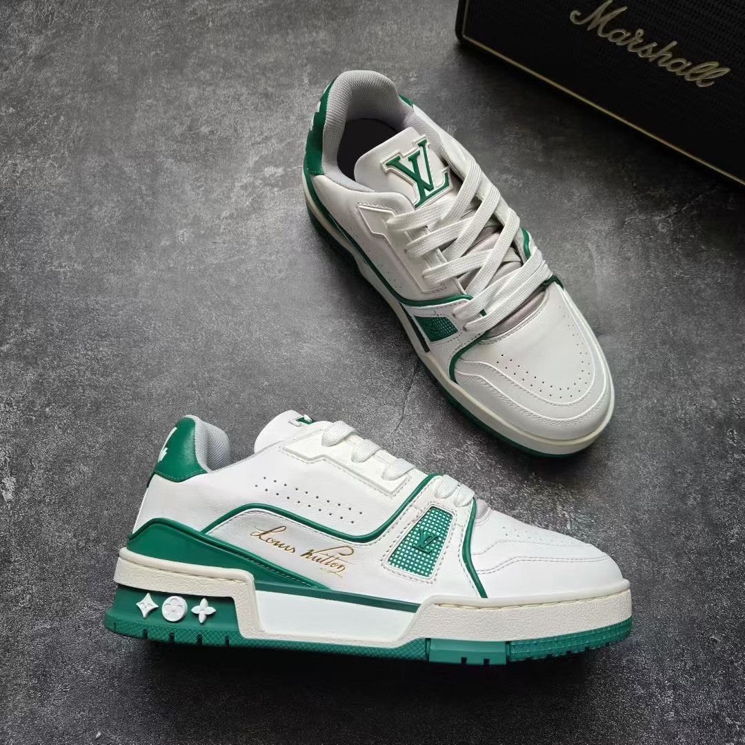Louis Vuitton Louis Vuitton Training Green Lowtop Sneakers 36 Women Size US 6 / IT 36 - 3 Thumbnail