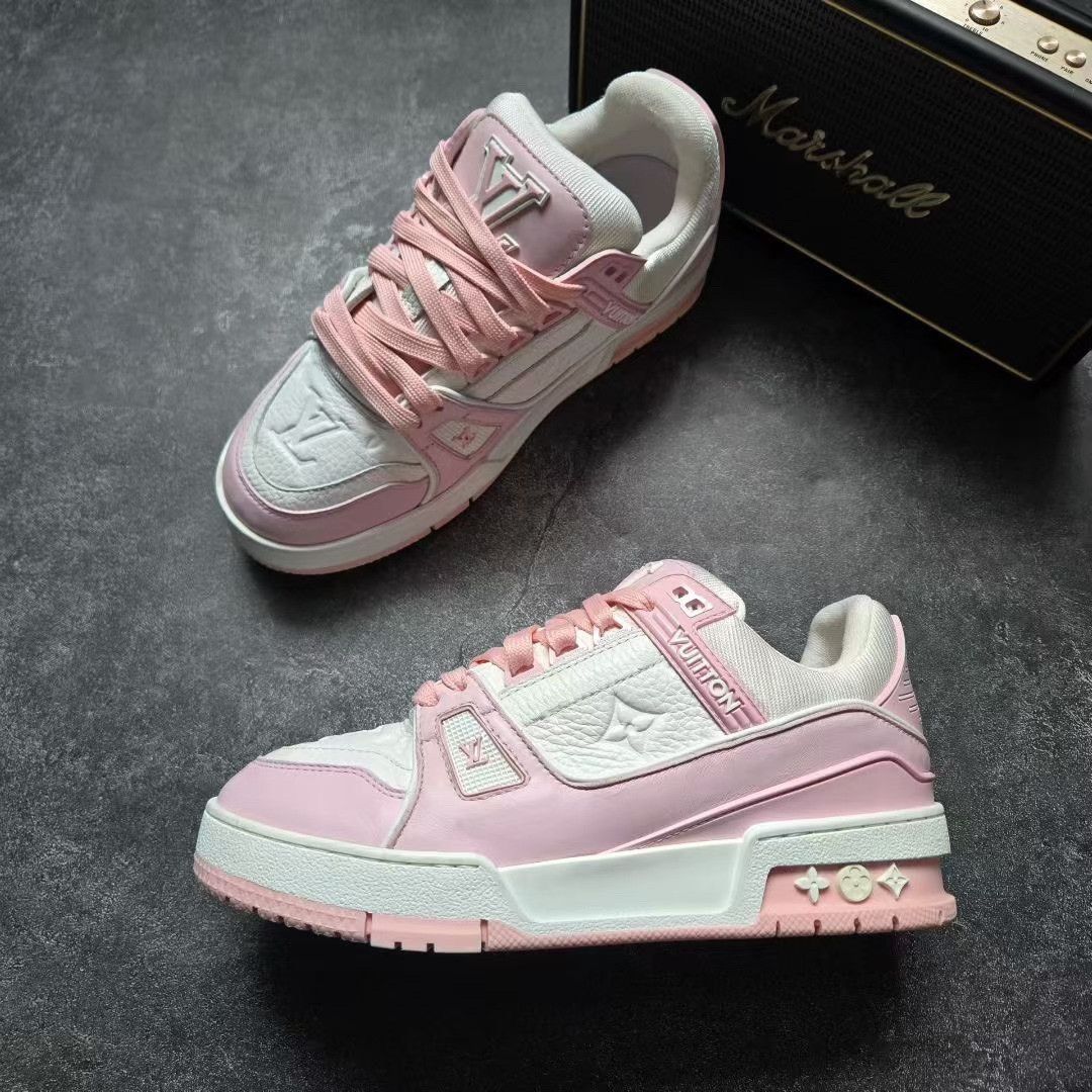 Louis Vuitton Louis Vuitton Training Pink Lowtop Sneakers 25 Women Size US 8 / IT 38 - 4 Thumbnail