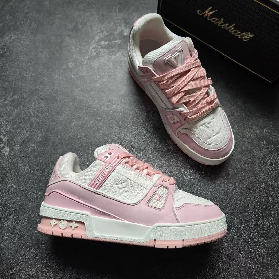 Louis Vuitton Louis Vuitton Training Pink Lowtop Sneakers 25 Women Size US 8 / IT 38 - 5 Thumbnail