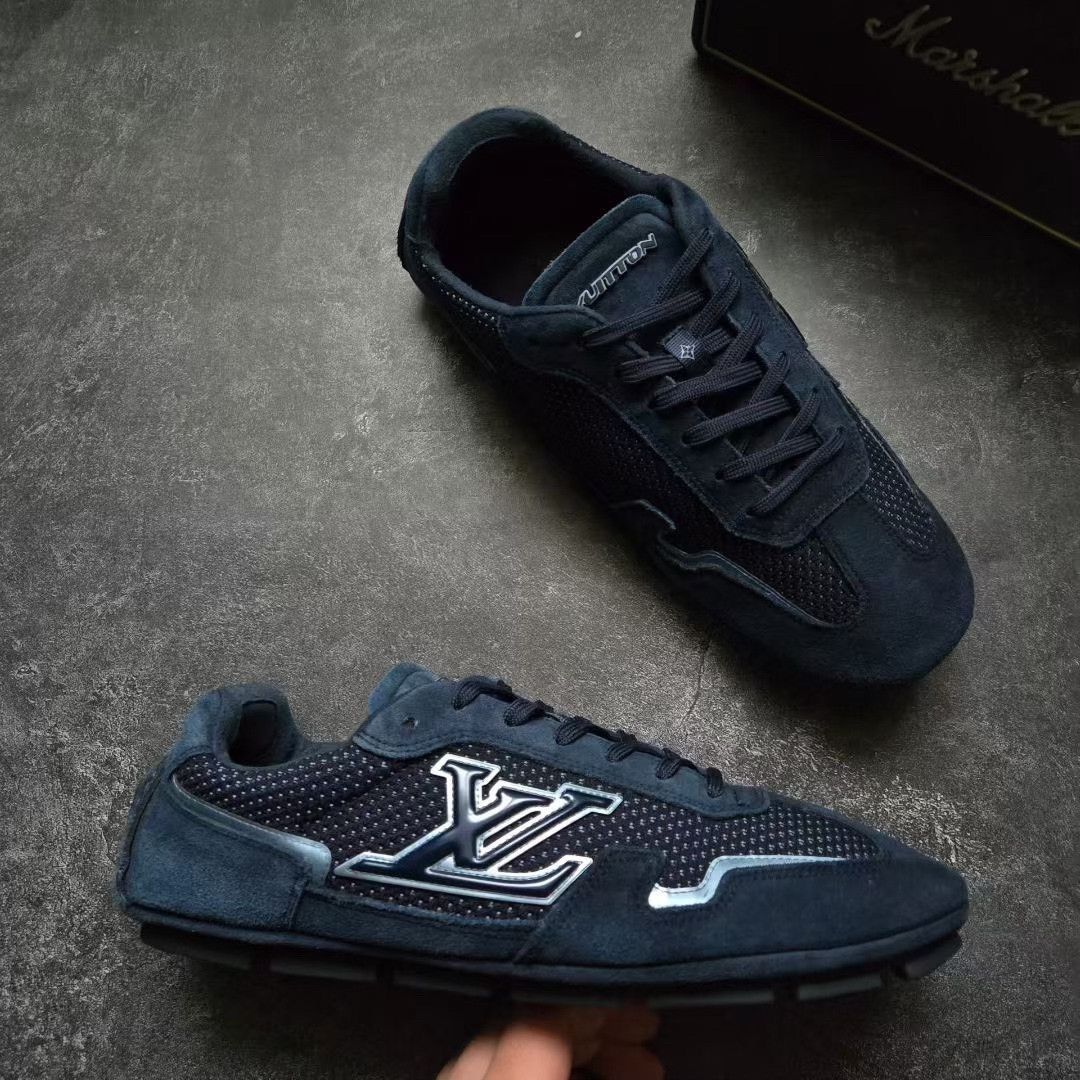 Louis Vuitton Louis Vuitton Blue Lowtop Sneakers 41 Men Size US 8.5 / EU 41-42 - 5 Thumbnail