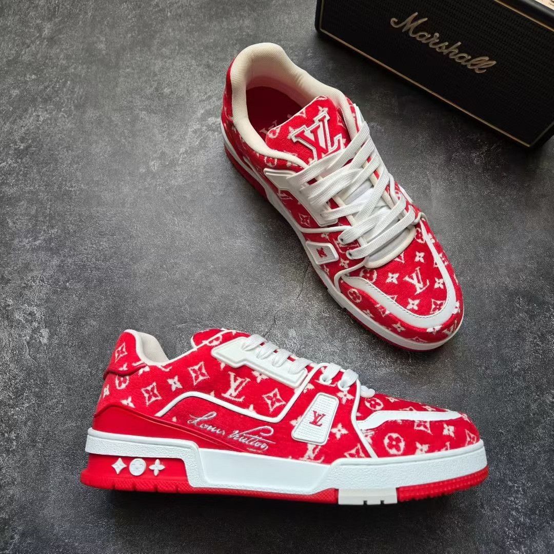 Louis Vuitton Louis Vuitton Training Red Lowtop Sneakers 41 Men Size US 8.5 / EU 41-42 - 5 Thumbnail