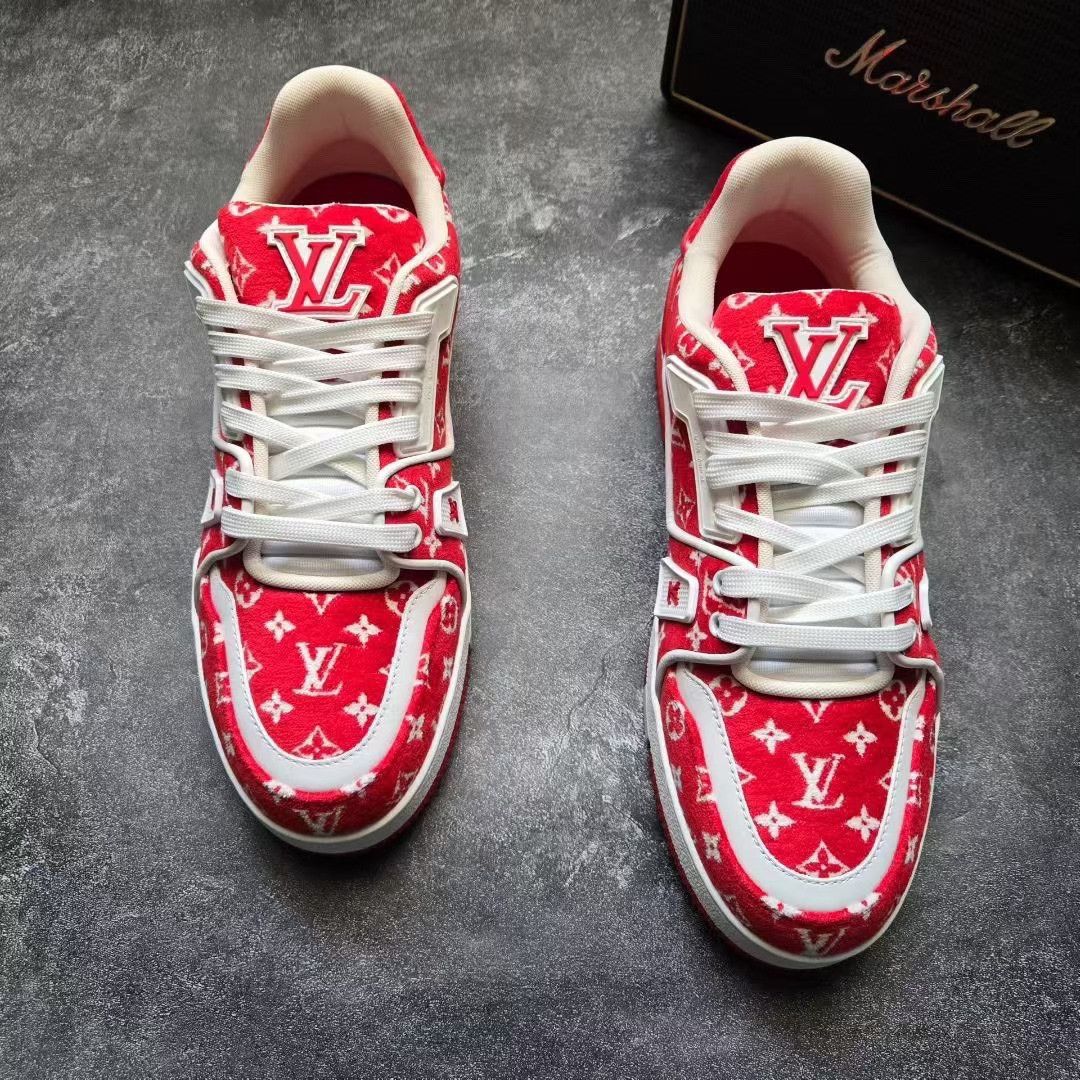Louis Vuitton Louis Vuitton Training Red Lowtop Sneakers 41 Men Size US 8.5 / EU 41-42 - 2 Thumbnail