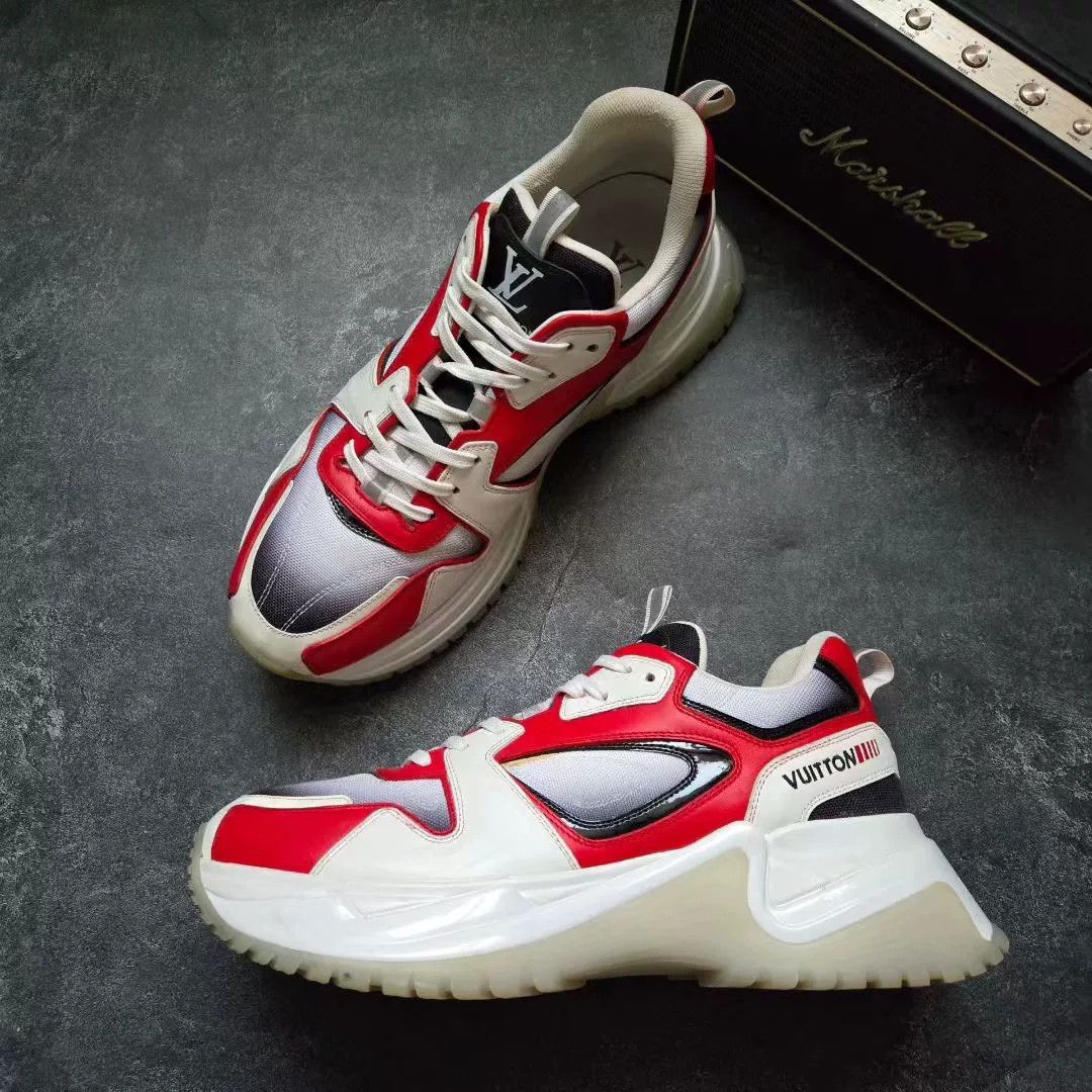 Louis Vuitton Louis Vuitton Red Lowtop Sneakers 9 Men Size US 9 / EU 42 - 5 Thumbnail