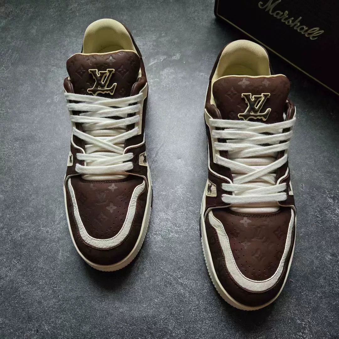 Louis Vuitton Louis Vuitton Training Brown Lowtop Sneakers 41 Men Size US 8.5 / EU 41-42 - 3 Thumbnail