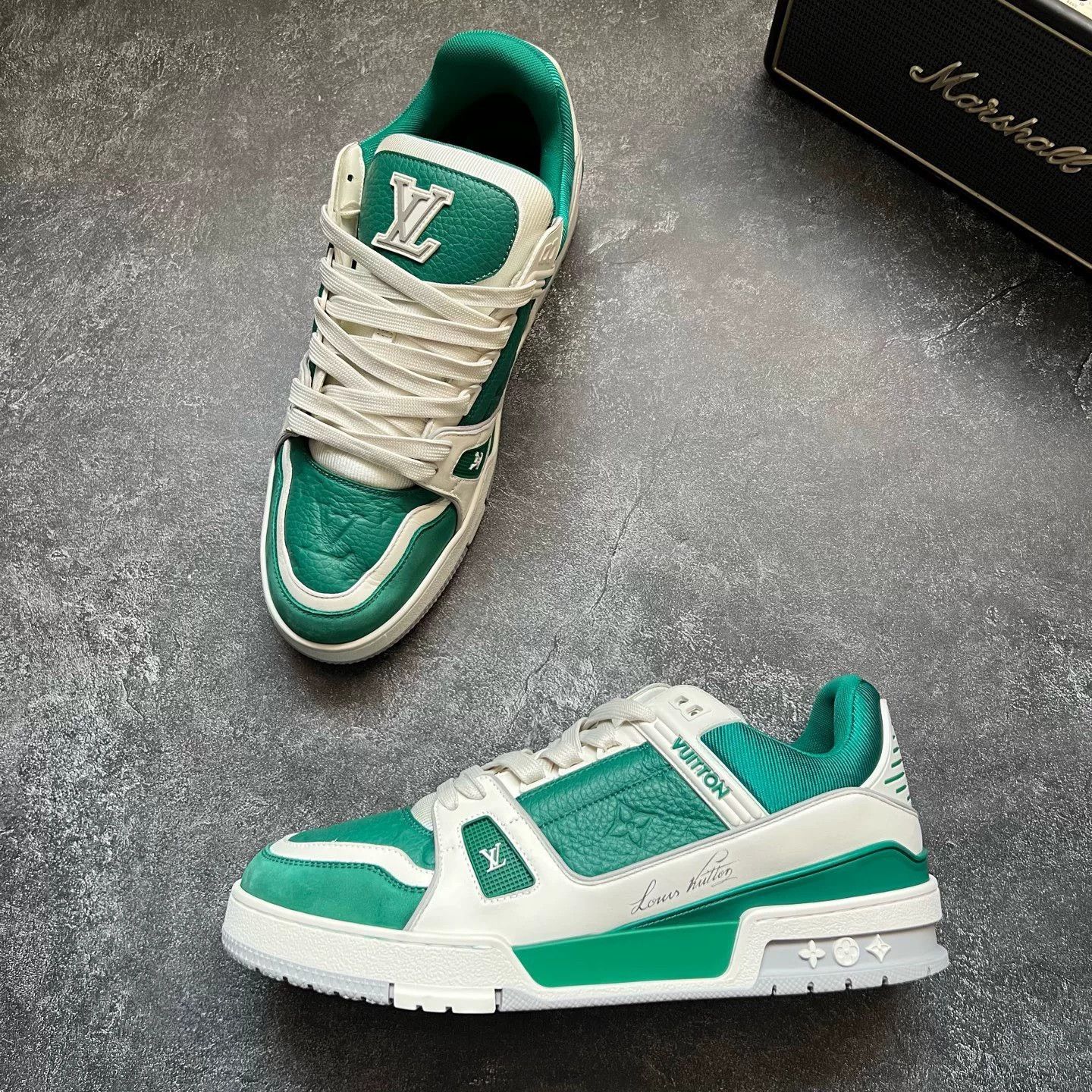 Louis Vuitton Louis Vuitton Training Green Lowtop Sneakers 25 Men Size US 10 / EU 43 - 5 Thumbnail