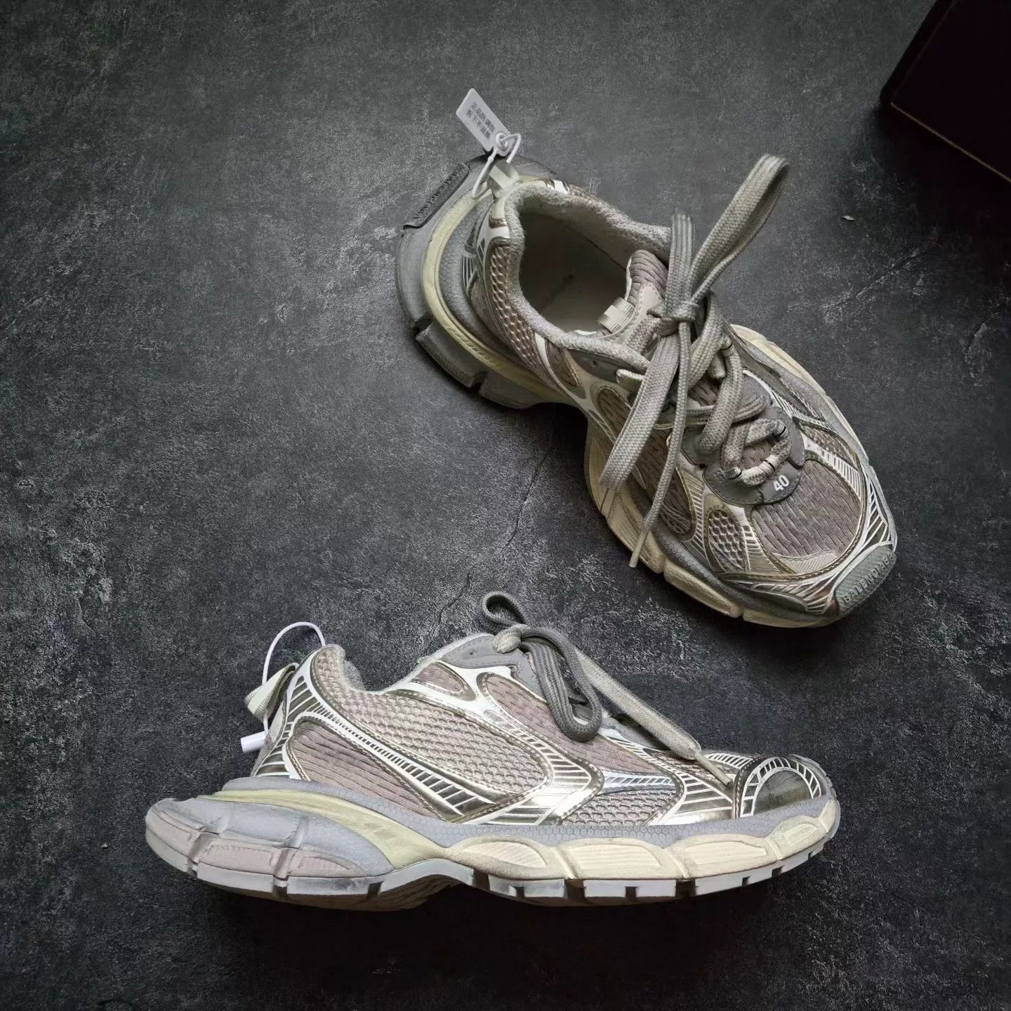 Balenciaga Balenciaga Beige Lowtop Sneakers XXXL Men Size US 10 / EU 43 - 5 Thumbnail