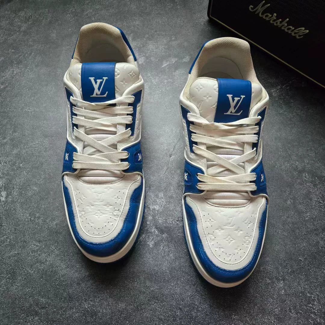 Louis Vuitton Louis Vuitton Training Blue Lowtop Sneakers 9 Men Size US 9 / EU 42 - 3 Thumbnail