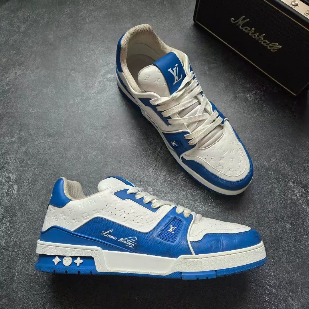 Louis Vuitton Louis Vuitton Training Blue Lowtop Sneakers 9 Men Size US 9 / EU 42 - 5 Thumbnail