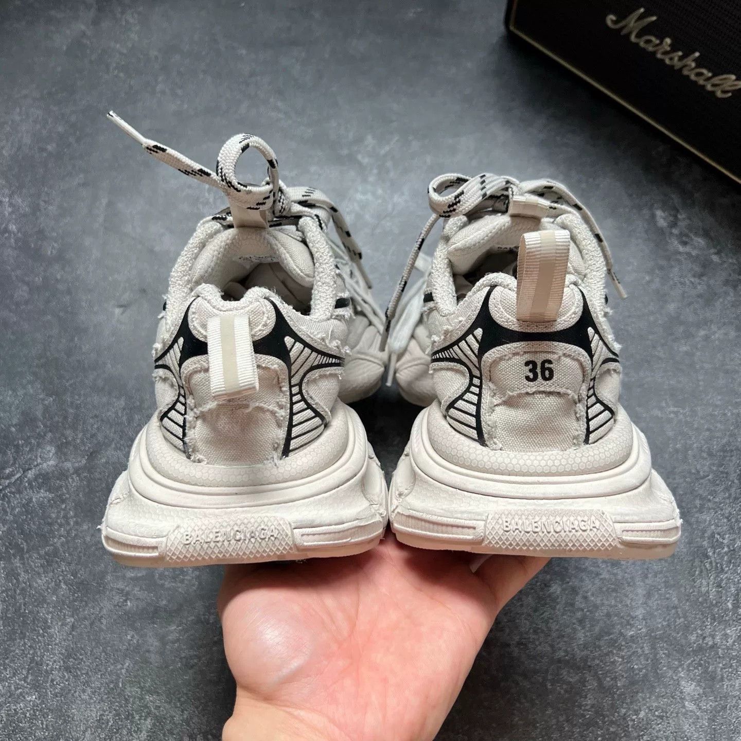 Balenciaga Balenciaga Distressed Black Lowtop Sneakers XXXL Women Size US 8 / IT 38 - 6 Thumbnail