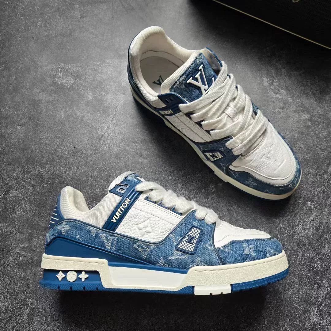 Louis Vuitton Louis Vuitton Training Blue Lowtop Sneakers 40 Men Size US 7.5 / EU 40-41 - 5 Thumbnail