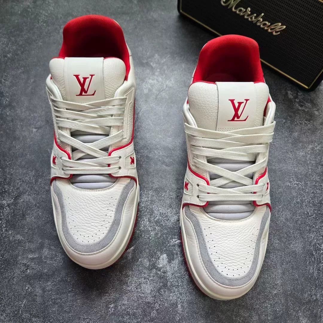 Louis Vuitton Louis Vuitton Training Red Lowtop Sneakers 42 Men Size US 9 / EU 42 - 3 Thumbnail