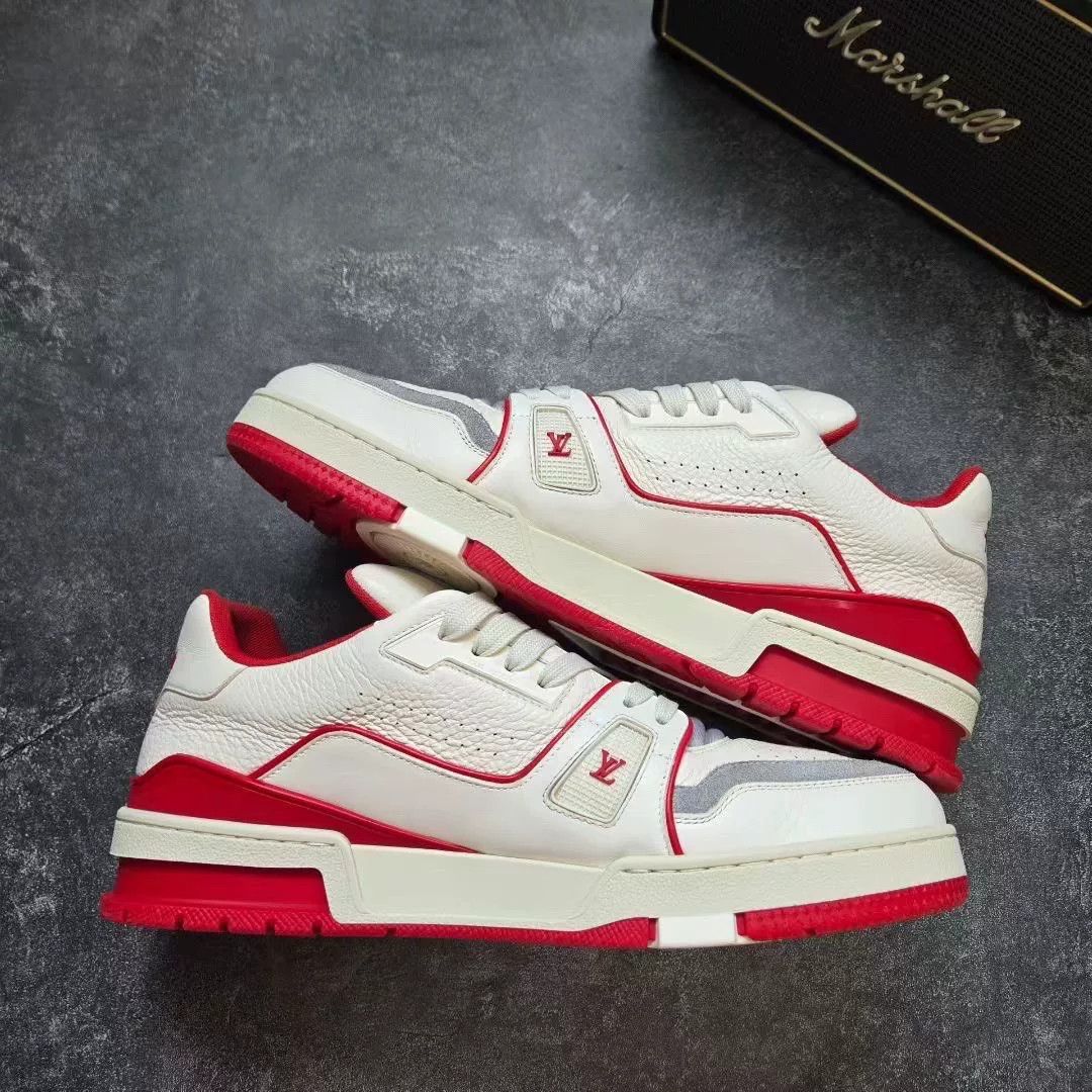 Louis Vuitton Louis Vuitton Training Red Lowtop Sneakers 42 Men Size US 9 / EU 42 - 2 Thumbnail