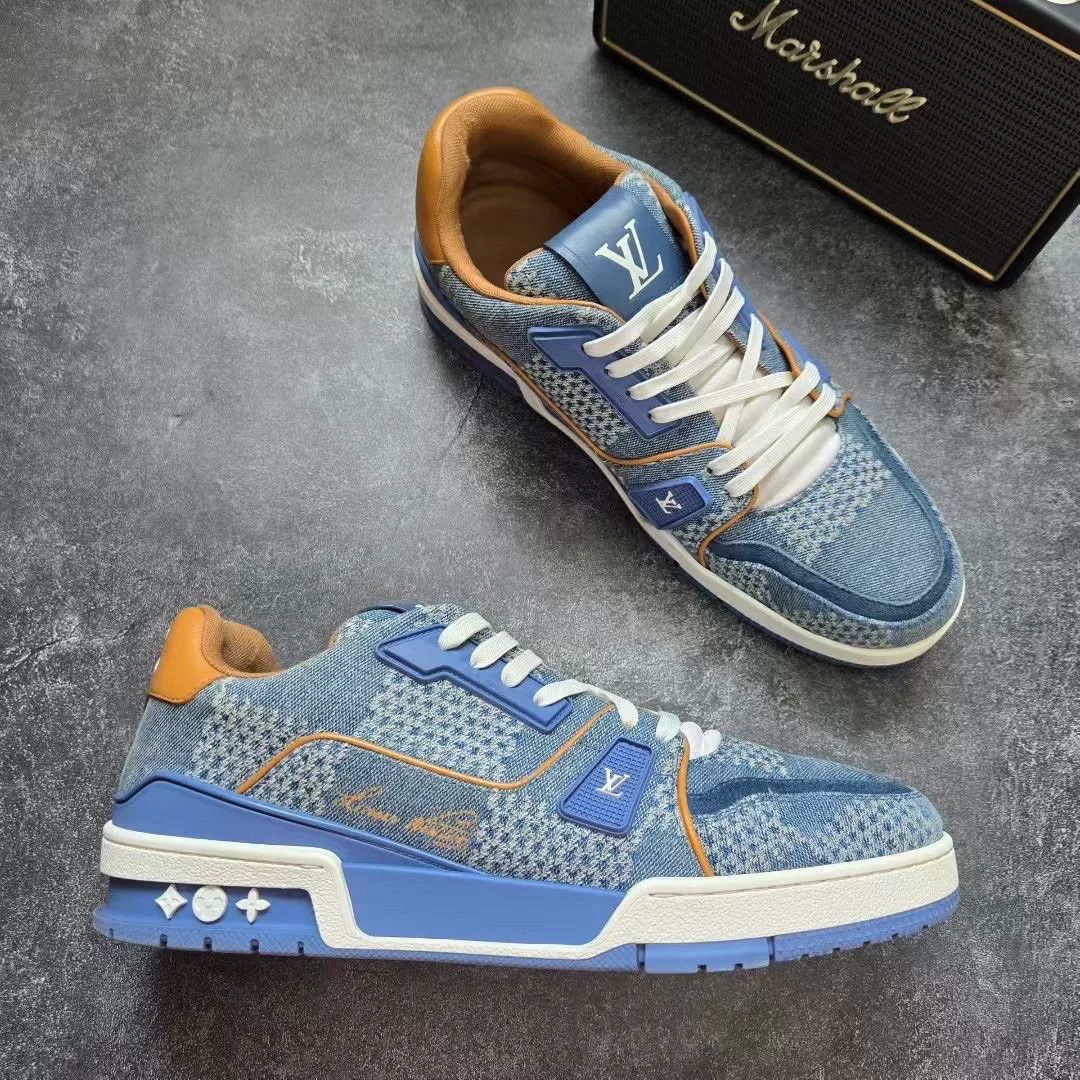 Louis Vuitton Louis Vuitton Training Blue Lowtop Sneakers 42 Men Size US 9 / EU 42 - 5 Thumbnail