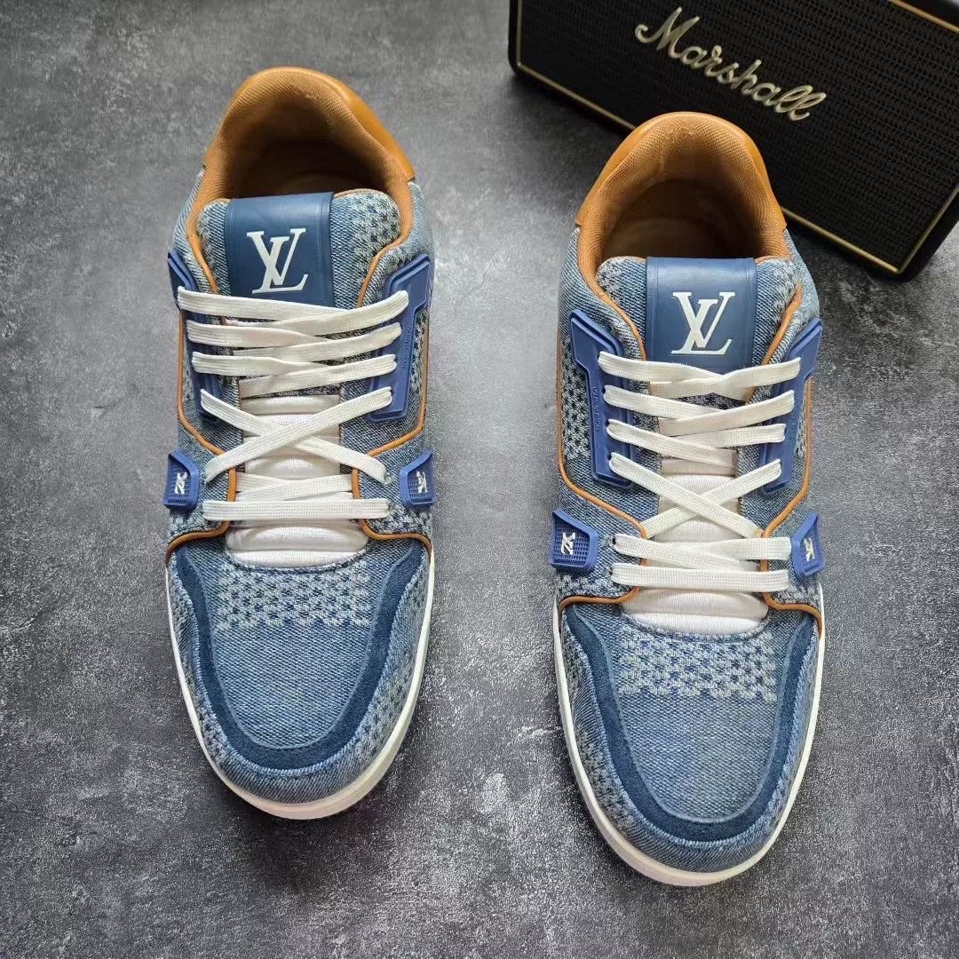 Louis Vuitton Louis Vuitton Training Blue Lowtop Sneakers 42 Men Size US 9 / EU 42 - 3 Thumbnail