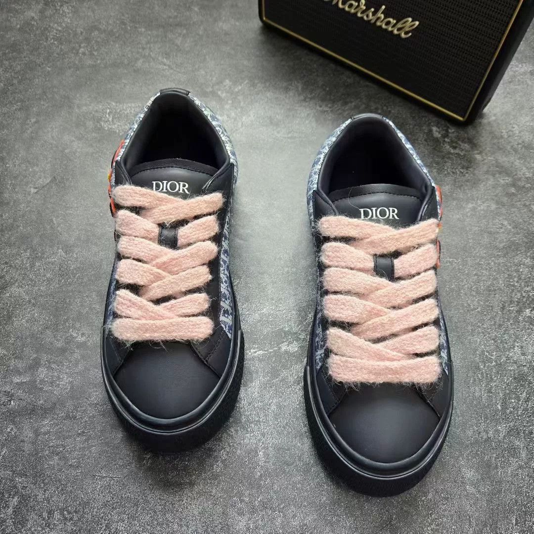 Dior Dior Collab Limited Blue Lowtop Sneakers 37 Women Size US 6.5 / IT 36.5 - 3 Thumbnail