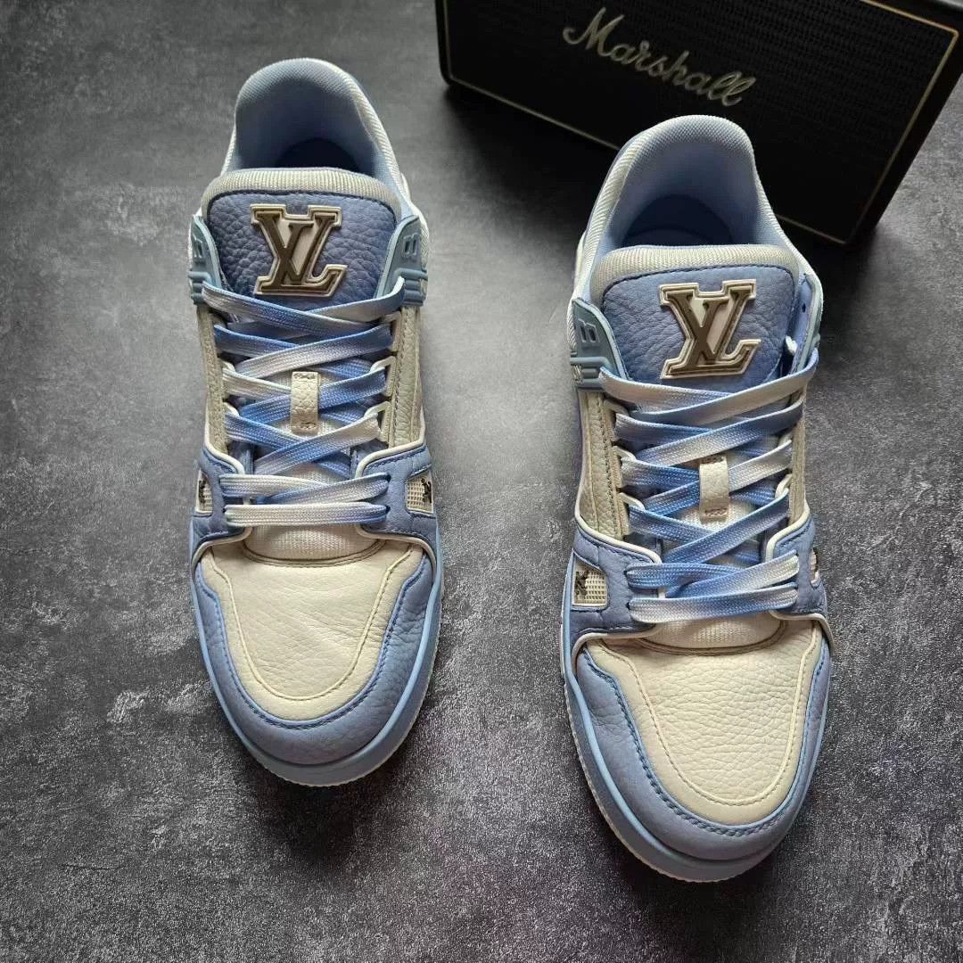 Louis Vuitton Louis Vuitton Training Blue Lowtop Sneakers 41 Men Size US 8.5 / EU 41-42 - 3 Thumbnail