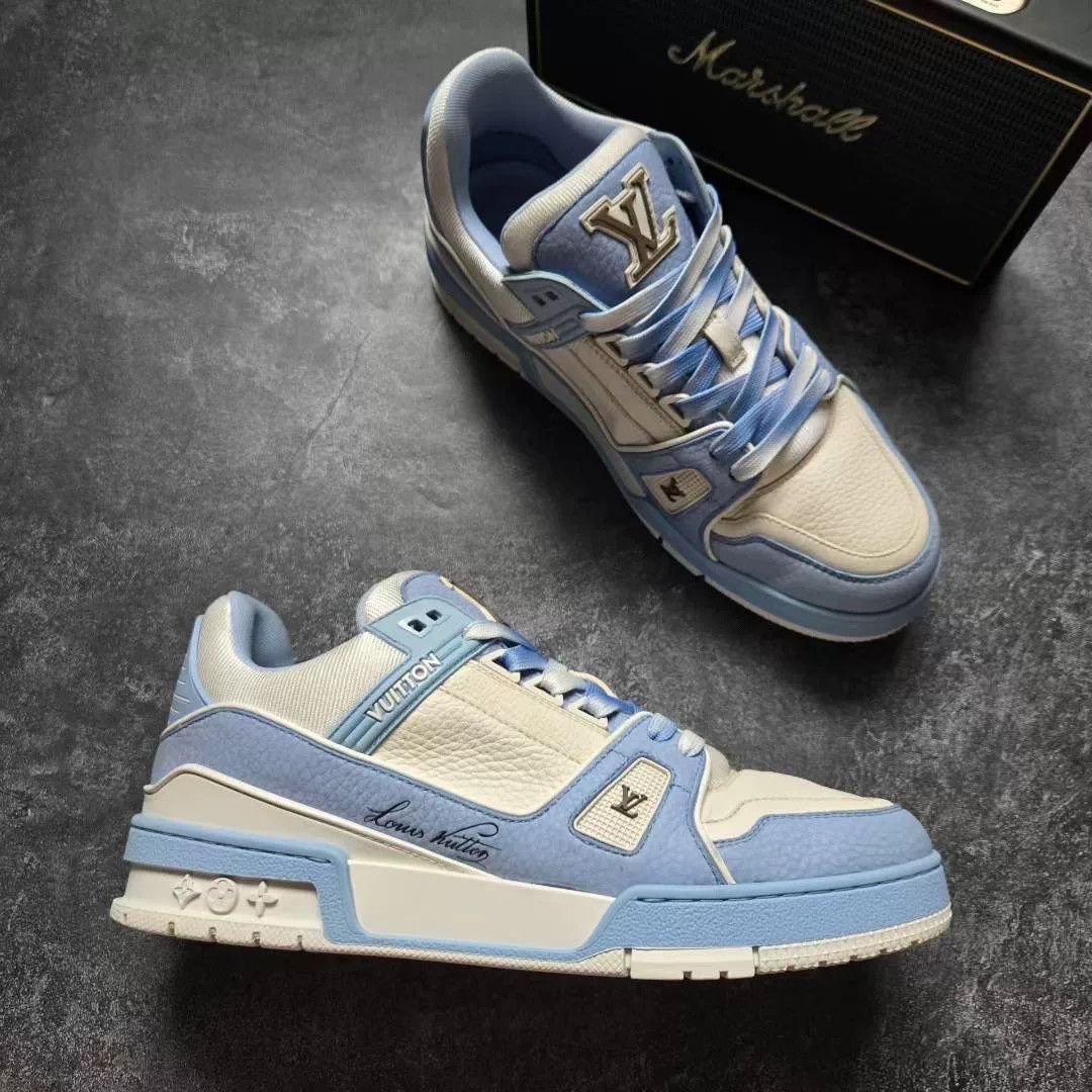 Louis Vuitton Louis Vuitton Training Blue Lowtop Sneakers 41 Men Size US 8.5 / EU 41-42 - 4 Thumbnail
