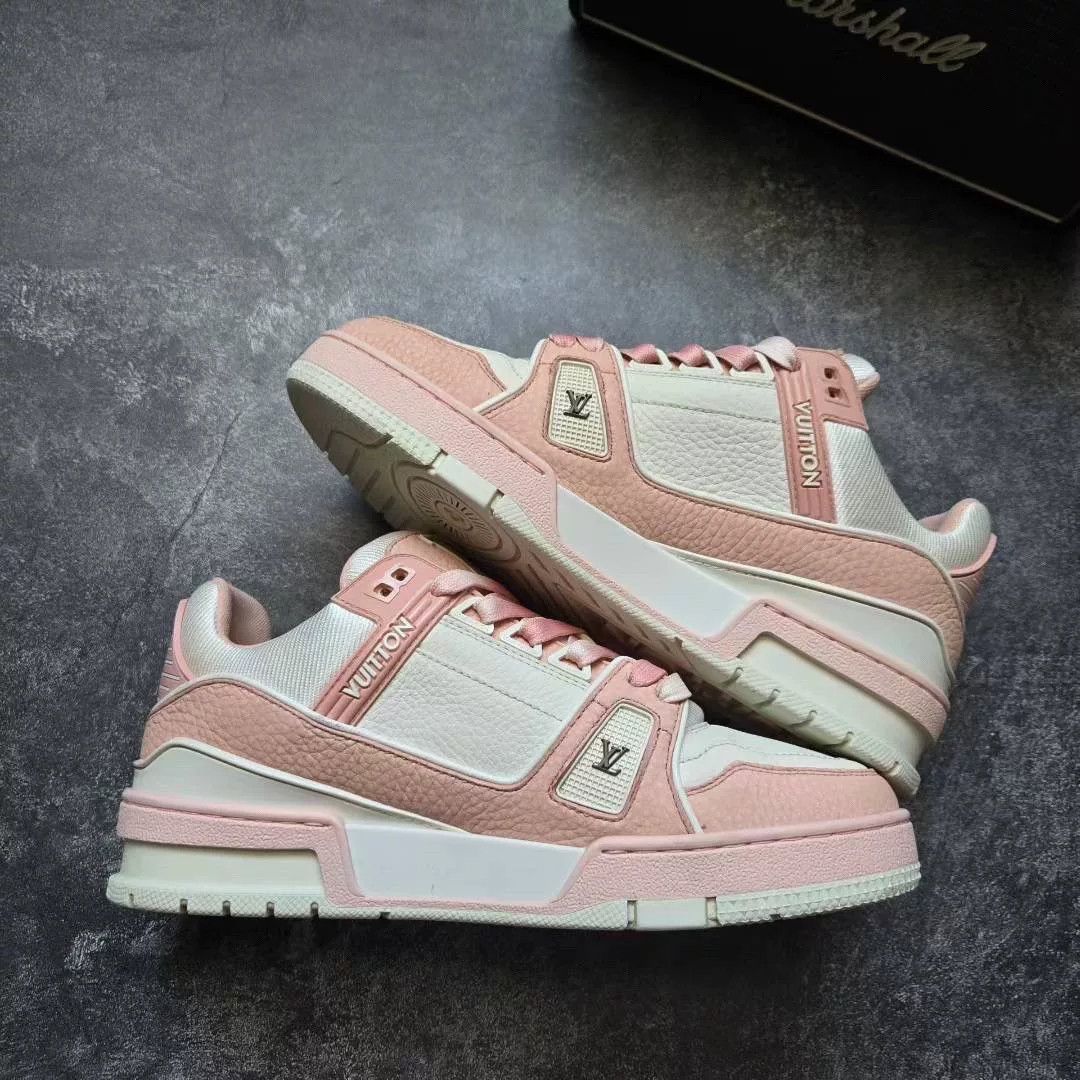 Louis Vuitton Louis Vuitton Training Pink Lowtop Sneakers 38 Women Size US 7.5 / IT 37.5 - 2 Thumbnail