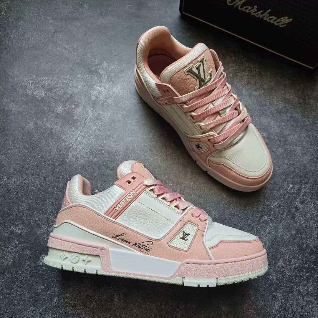 Louis Vuitton Louis Vuitton Training Pink Lowtop Sneakers 38 Women Size US 7.5 / IT 37.5 - 5 Thumbnail