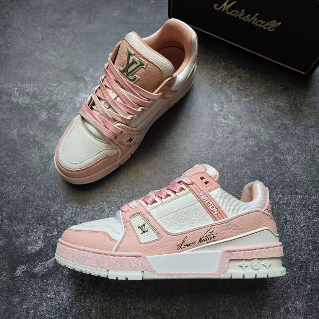 Louis Vuitton Louis Vuitton Training Pink Lowtop Sneakers 38 Women Size US 7.5 / IT 37.5 - 4 Thumbnail