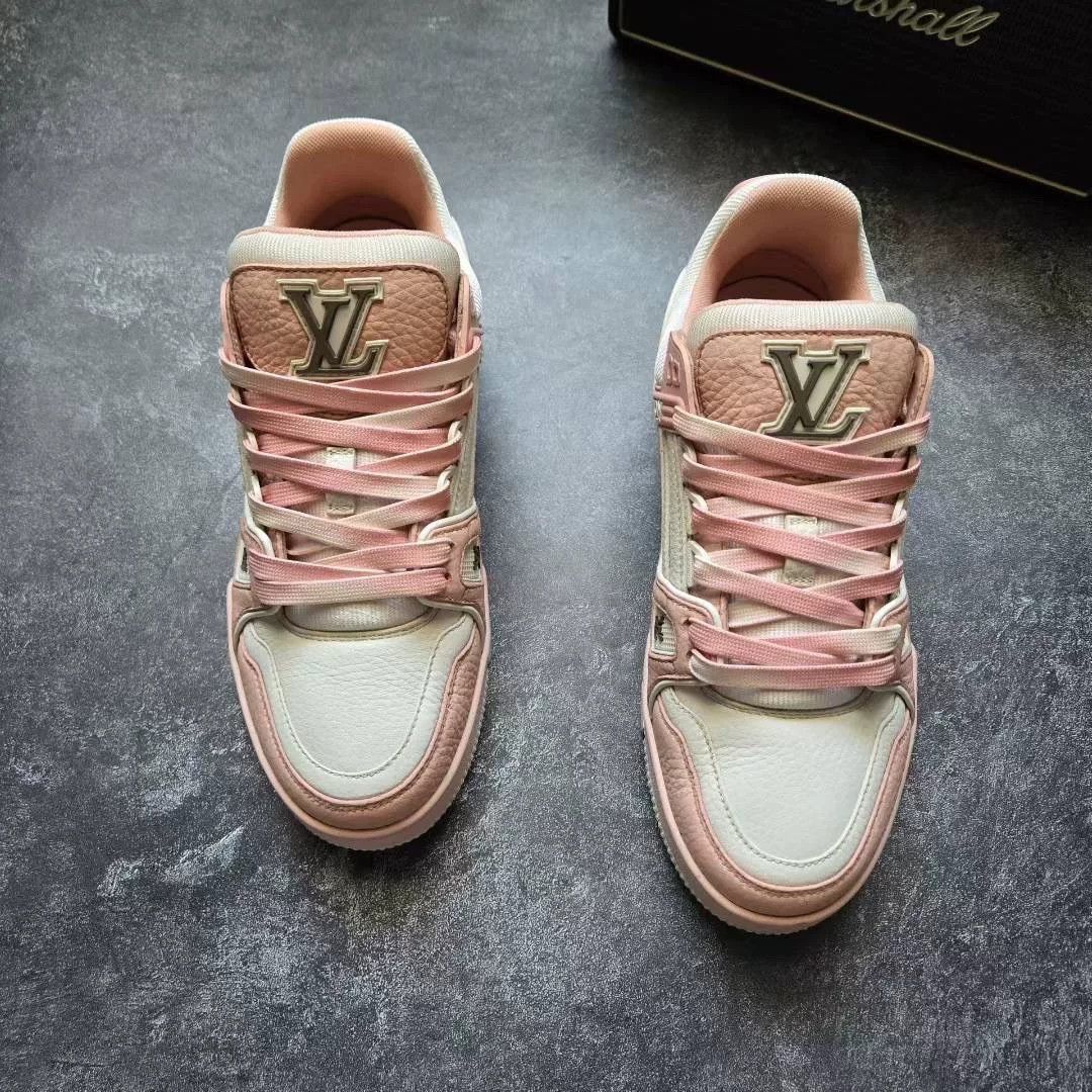 Louis Vuitton Louis Vuitton Training Pink Lowtop Sneakers 38 Women Size US 7.5 / IT 37.5 - 3 Thumbnail