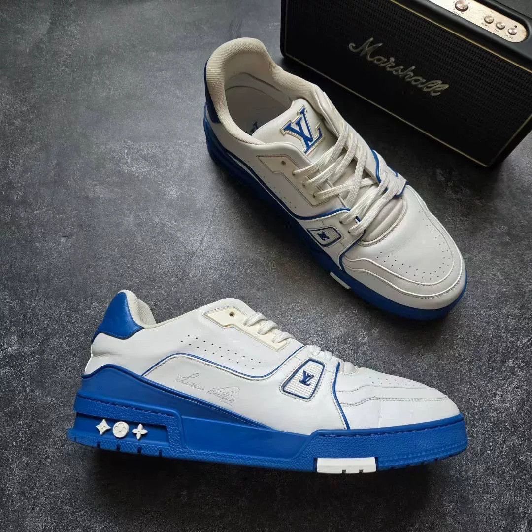 Louis Vuitton Louis Vuitton Training Blue Lowtop Sneakers 42 Men Size US 9 / EU 42 - 5 Thumbnail