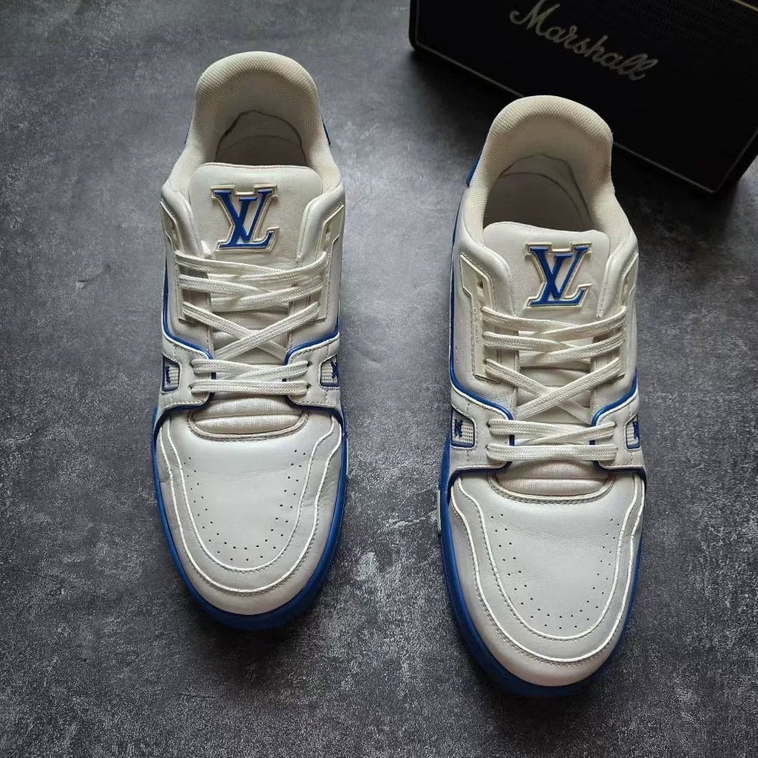 Louis Vuitton Louis Vuitton Training Blue Lowtop Sneakers 42 Men Size US 9 / EU 42 - 3 Thumbnail