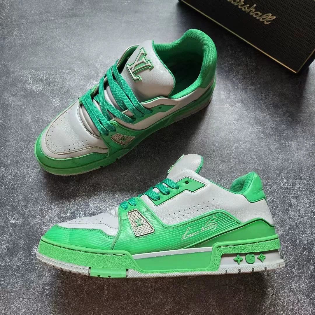 Louis Vuitton Louis Vuitton Training Green Lowtop Sneakers 41 Men Size US 8.5 / EU 41-42 - 4 Thumbnail