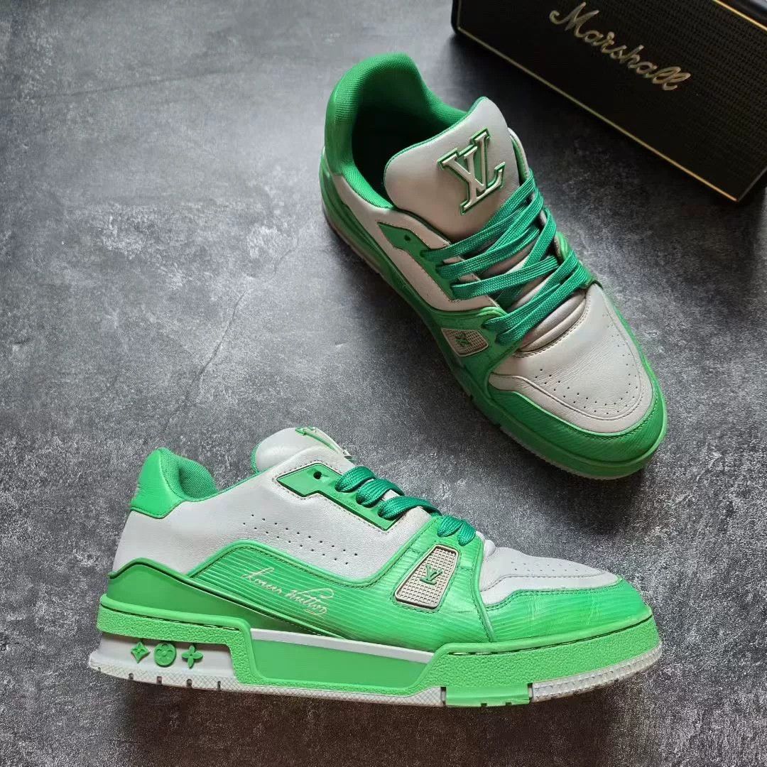 Louis Vuitton Louis Vuitton Training Green Lowtop Sneakers 41 Men Size US 8.5 / EU 41-42 - 5 Thumbnail