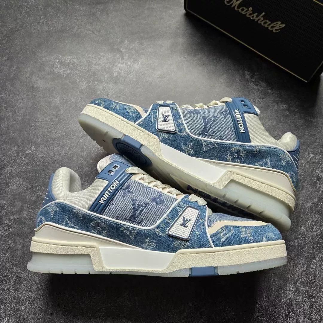Louis Vuitton Louis Vuitton Training Blue Lowtop Sneakers 41 Men Size US 8.5 / EU 41-42 - 2 Thumbnail