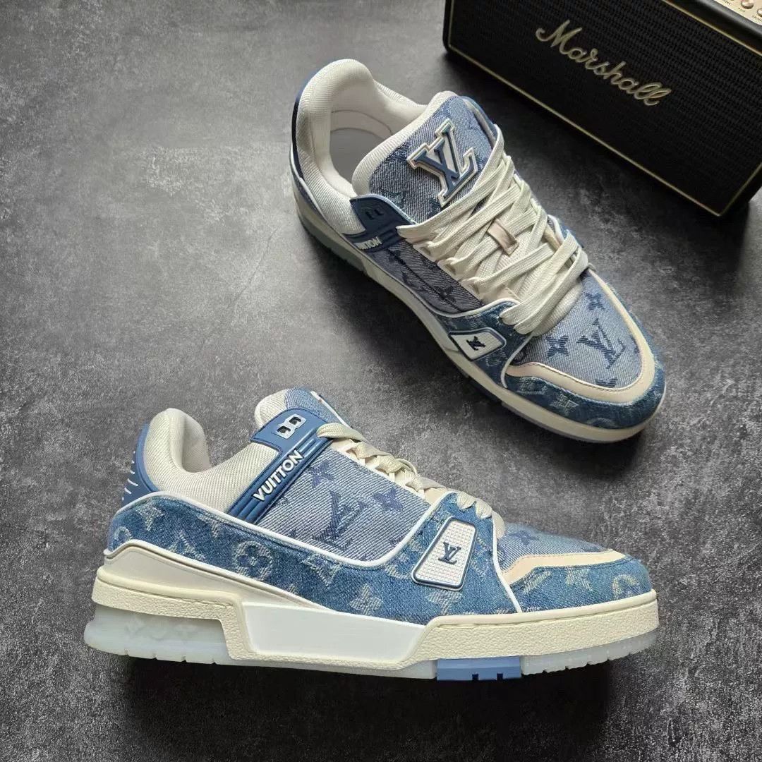 Louis Vuitton Louis Vuitton Training Blue Lowtop Sneakers 41 Men Size US 8.5 / EU 41-42 - 5 Thumbnail