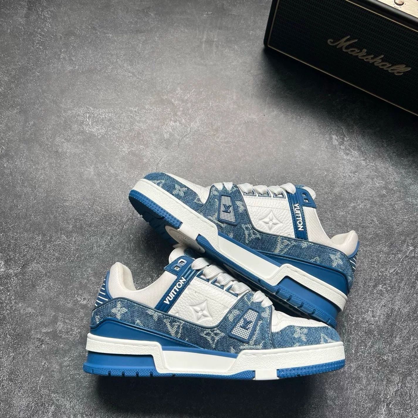 Louis Vuitton Louis Vuitton Training Blue Lowtop Sneakers 37 Women Size US 6.5 / IT 36.5 - 2 Thumbnail