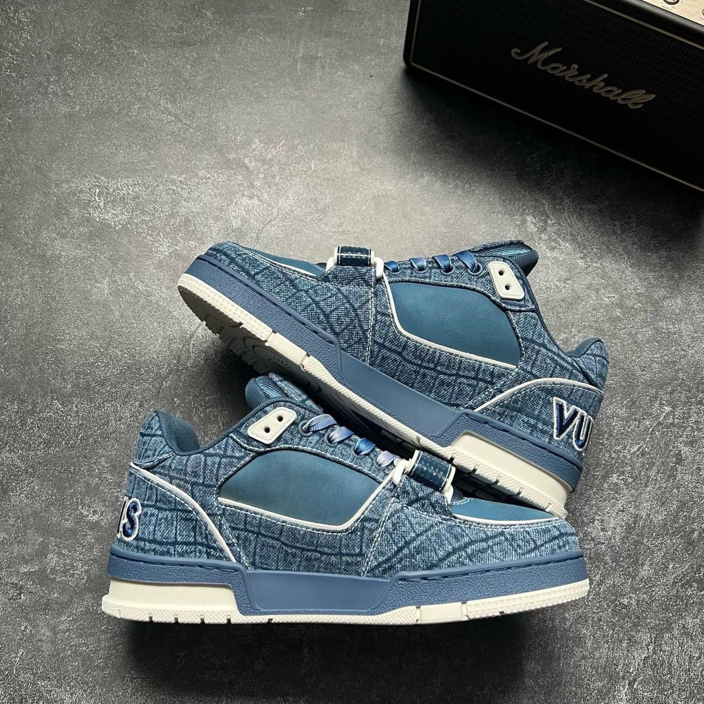 Louis Vuitton Louis Vuitton Training Denim Blue Lowtop Sneakers 5.5 Men Size US 5.5 / EU 38 - 2 Thumbnail
