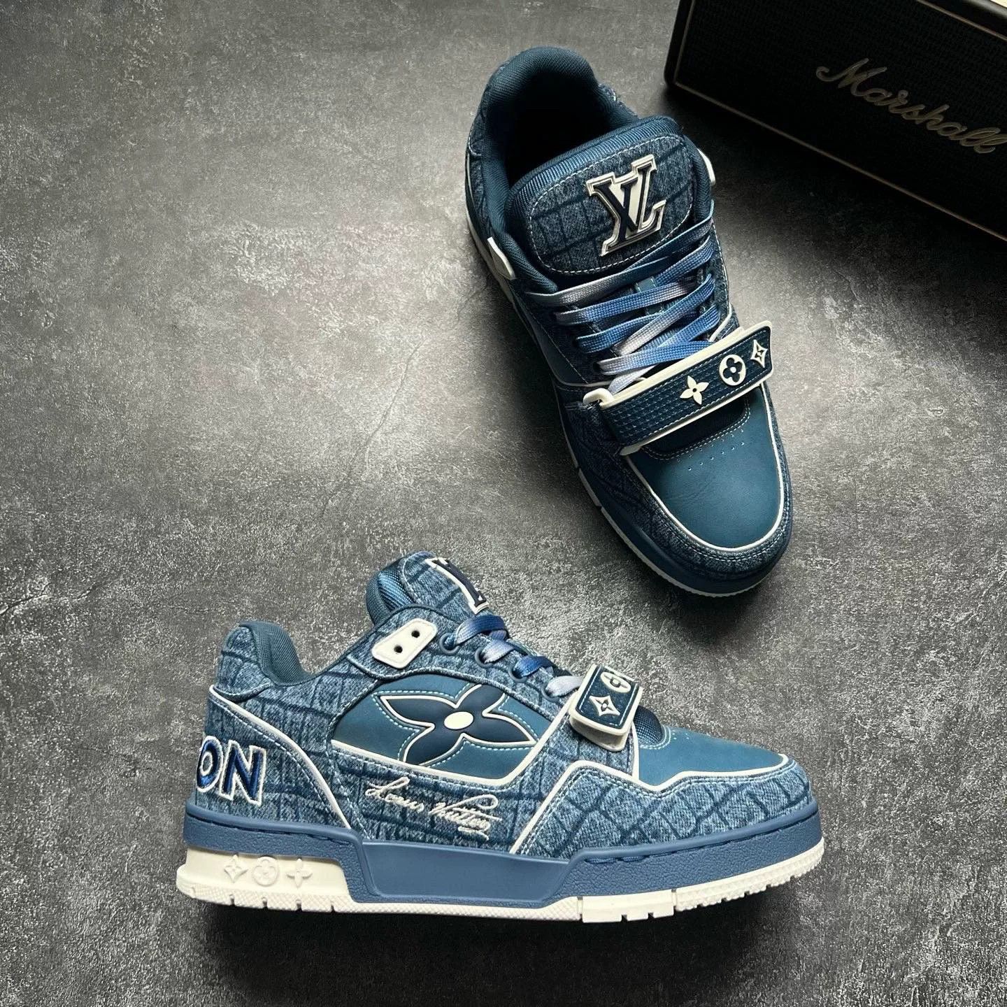 Louis Vuitton Louis Vuitton Training Denim Blue Lowtop Sneakers 5.5 Men Size US 5.5 / EU 38 - 5 Thumbnail