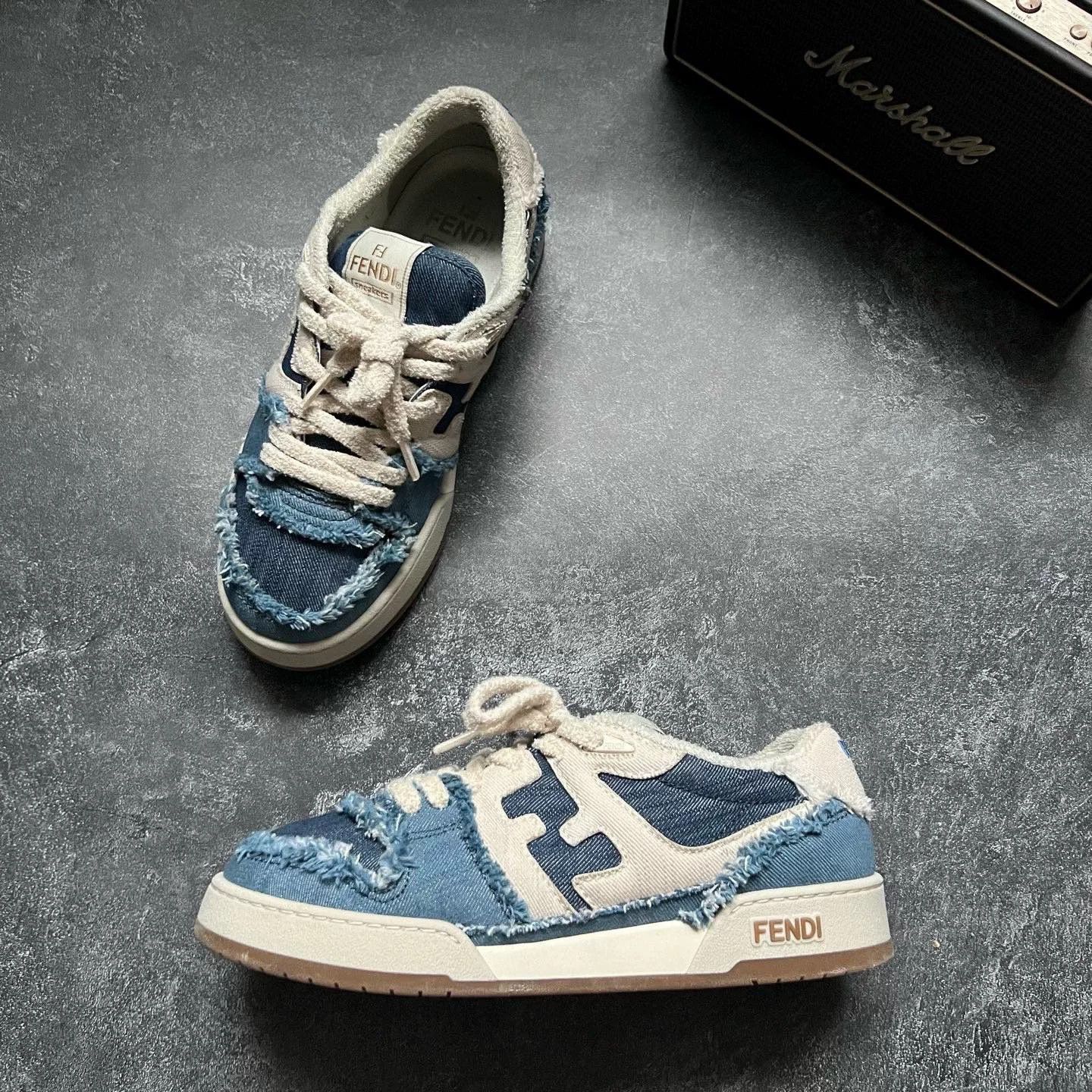 Fendi Fendi Denim Blue Lowtop Sneakers 39 Men Size US 6.5 / EU 39-40 - 4 Thumbnail