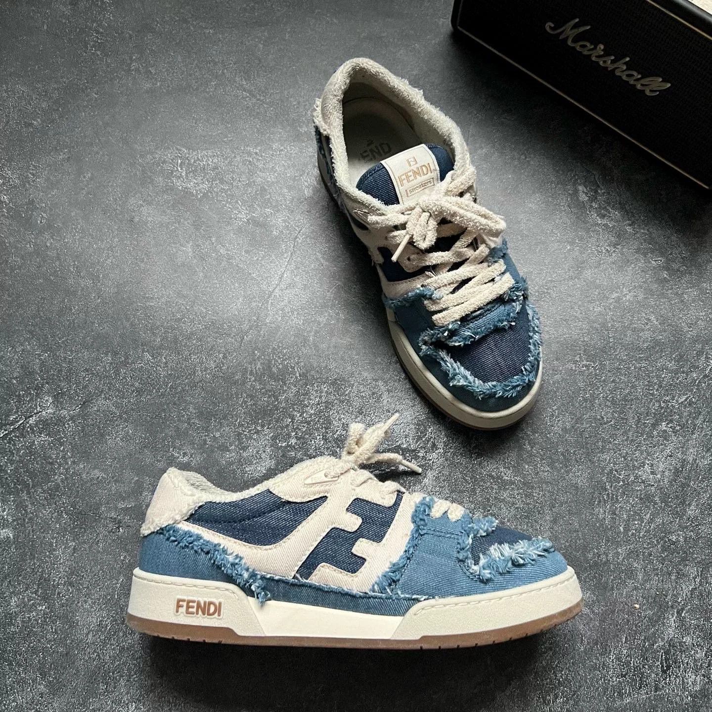 Fendi Fendi Denim Blue Lowtop Sneakers 39 Men Size US 6.5 / EU 39-40 - 5 Thumbnail