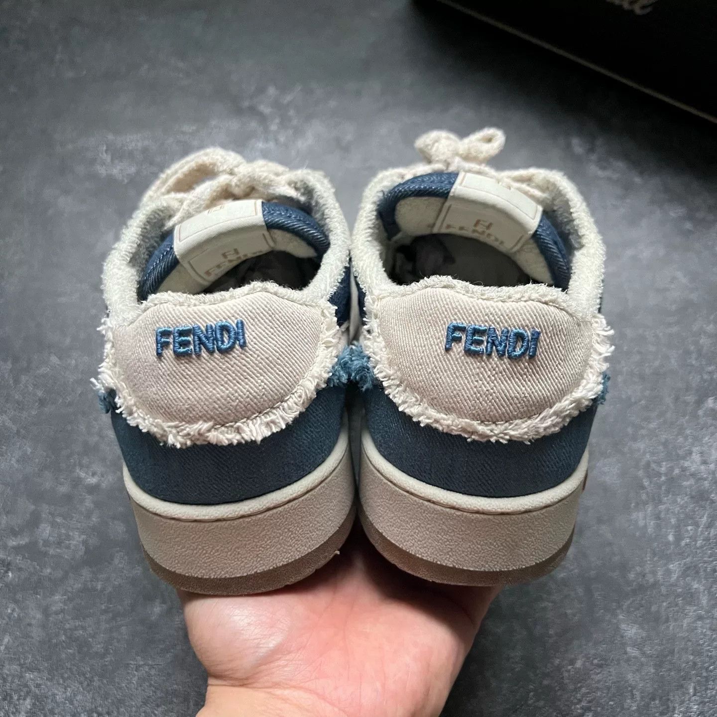 Fendi Fendi Denim Blue Lowtop Sneakers 39 Men Size US 6.5 / EU 39-40 - 6 Thumbnail